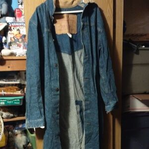 Levi's Blue Denim Trench Coat
